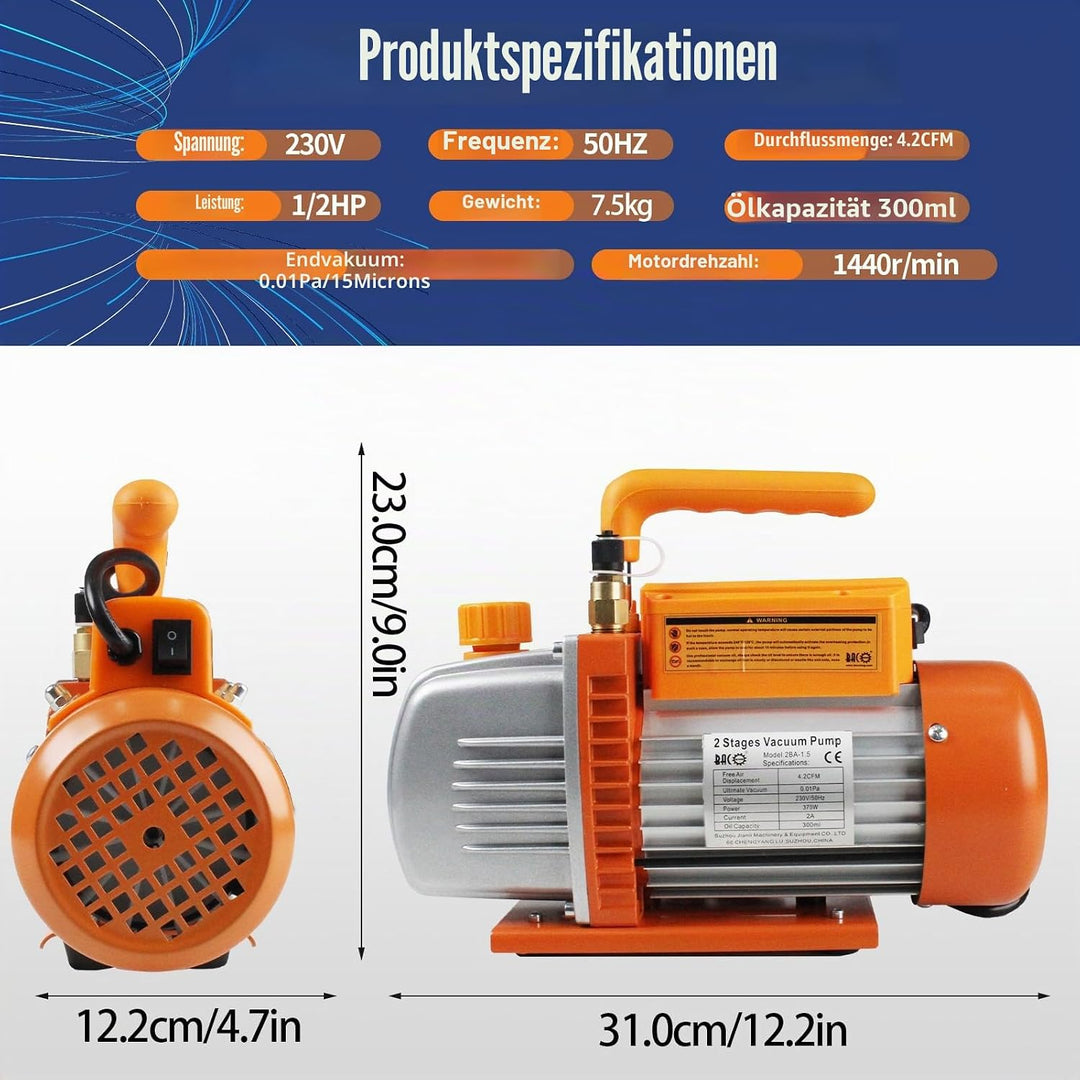BACOENG 4.2CFM Zweistufige Vakuumpumpe