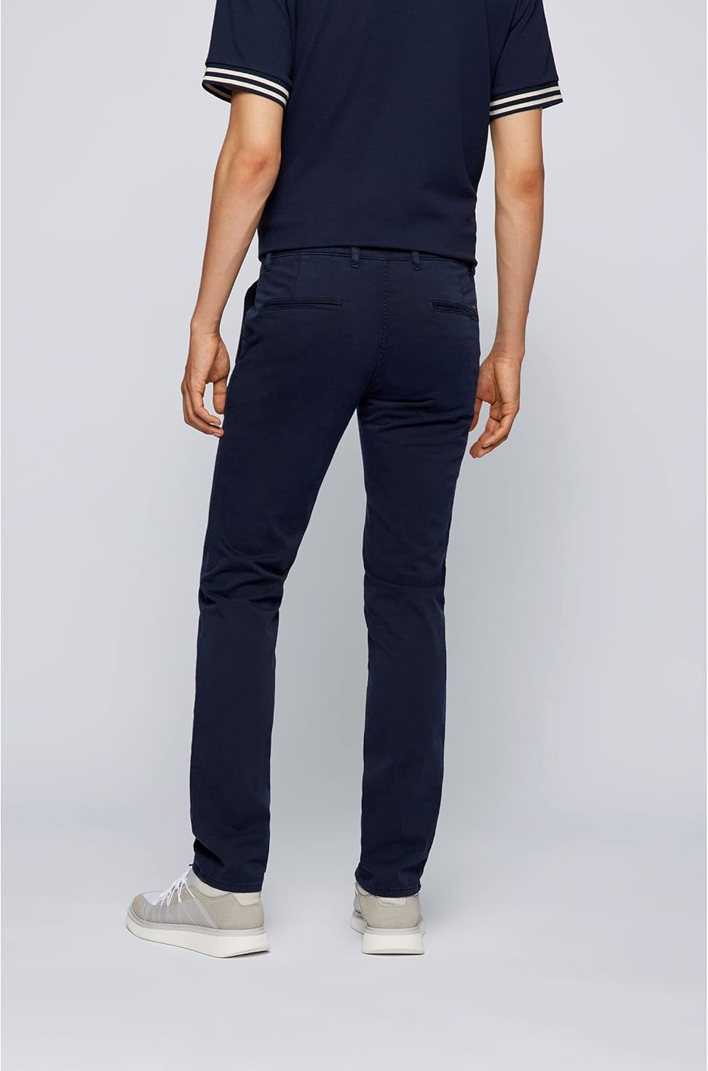 BOSS Herren Schino-Slim D Slim-Fit Hose aus elastischem Baumwoll-Satin 33 Dark Blue404, 33 Dark Blue