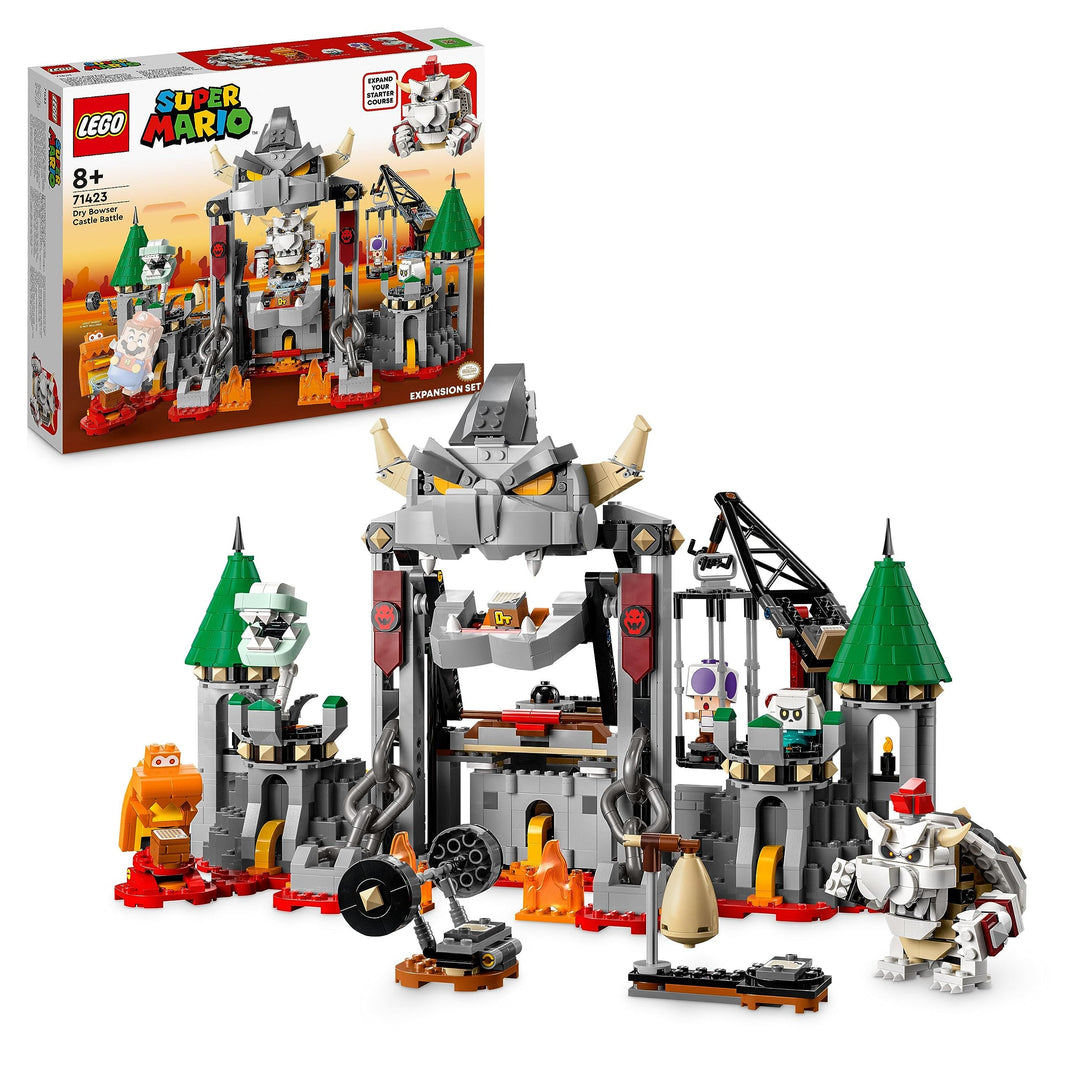 LEGO 71423 Super Mario Knochen-Bowsers Festungsschlacht – Erweiterungsset, Spielzeug mit 5 Charakter