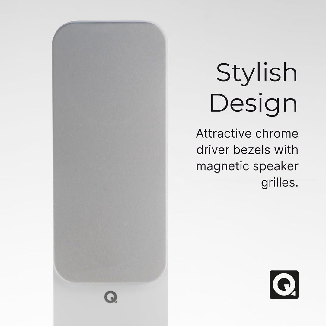 Q ACOUSTICS 3050i Standlautsprecher Paar Arctic White - 2-Wege-Reflexgehäuse, Bass-Treiber 2 x 165 m