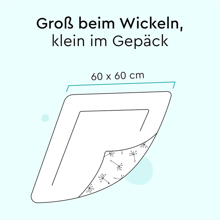 LILLYDOO hautfreundliche Baby Wickelunterlagen 60x 60 cm, 50 Stück (5x10 Stück), Weich, Ohne Parfüme
