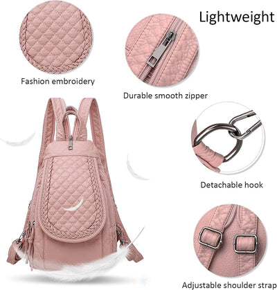 DIRRONA Rucksack Damen Beiläufig Kleine Brusttasche für Damen Multifunktionale Reise Wasserdicht Sch