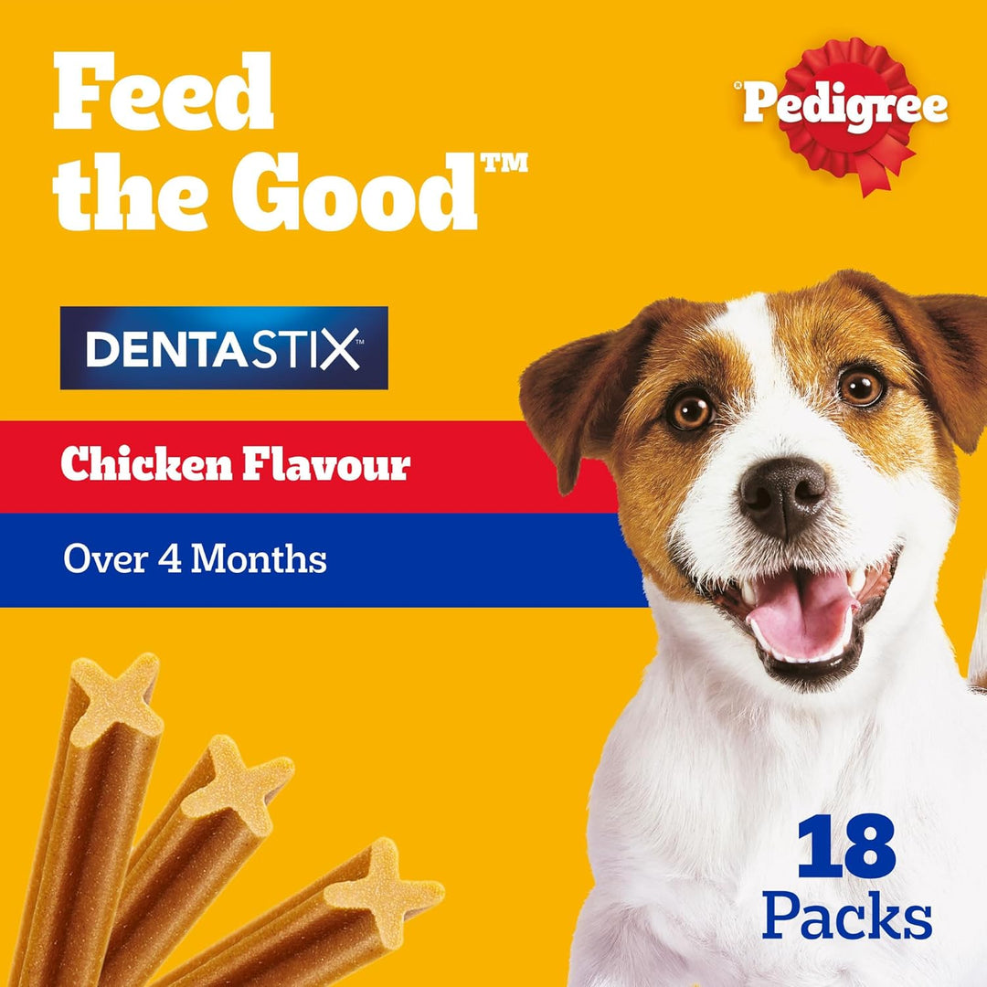 Pedigree Dentastix Leckerli für Hunde Kleiner Rassen 45g, 18 Stück