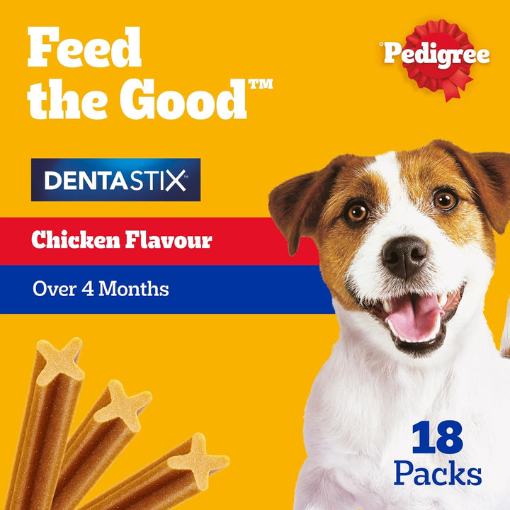 Pedigree Dentastix Leckerli für Hunde Kleiner Rassen 45g, 18 Stück
