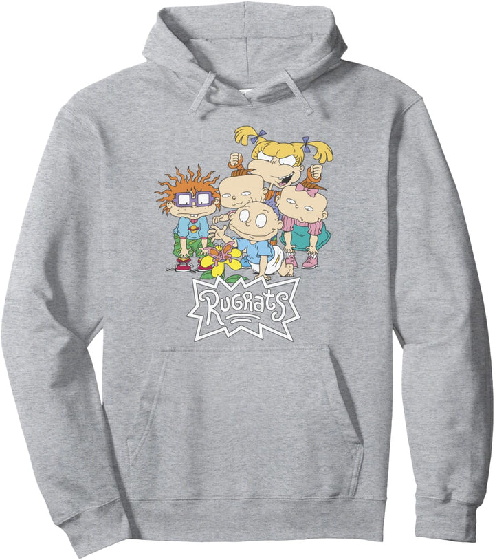 Rugrats Logo Classic Vintage Design Group Shot Pullover Hoodie