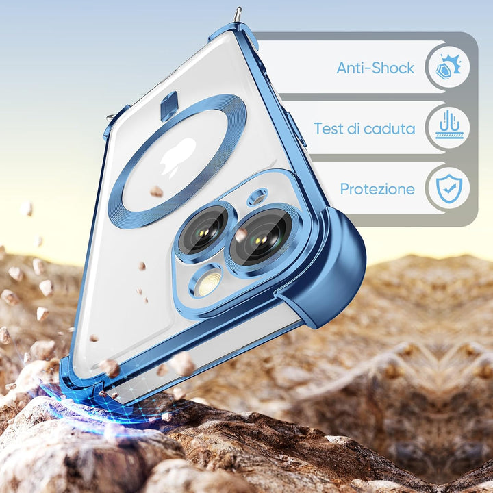 GOODVISH Handykette für iPhone 14 Hülle mit Band Magnetisch, Blau iPhone 14 6.1" Blau, iPhone 14 6.1
