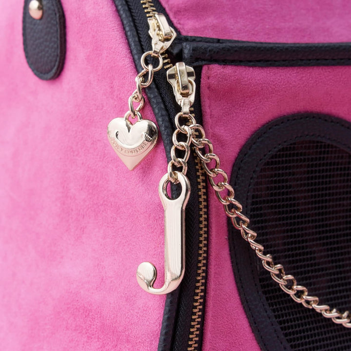 Juicy Couture Give Me Treats Transporttasche für Haustiere, stilvolle Reisetasche für kleine Hunde u