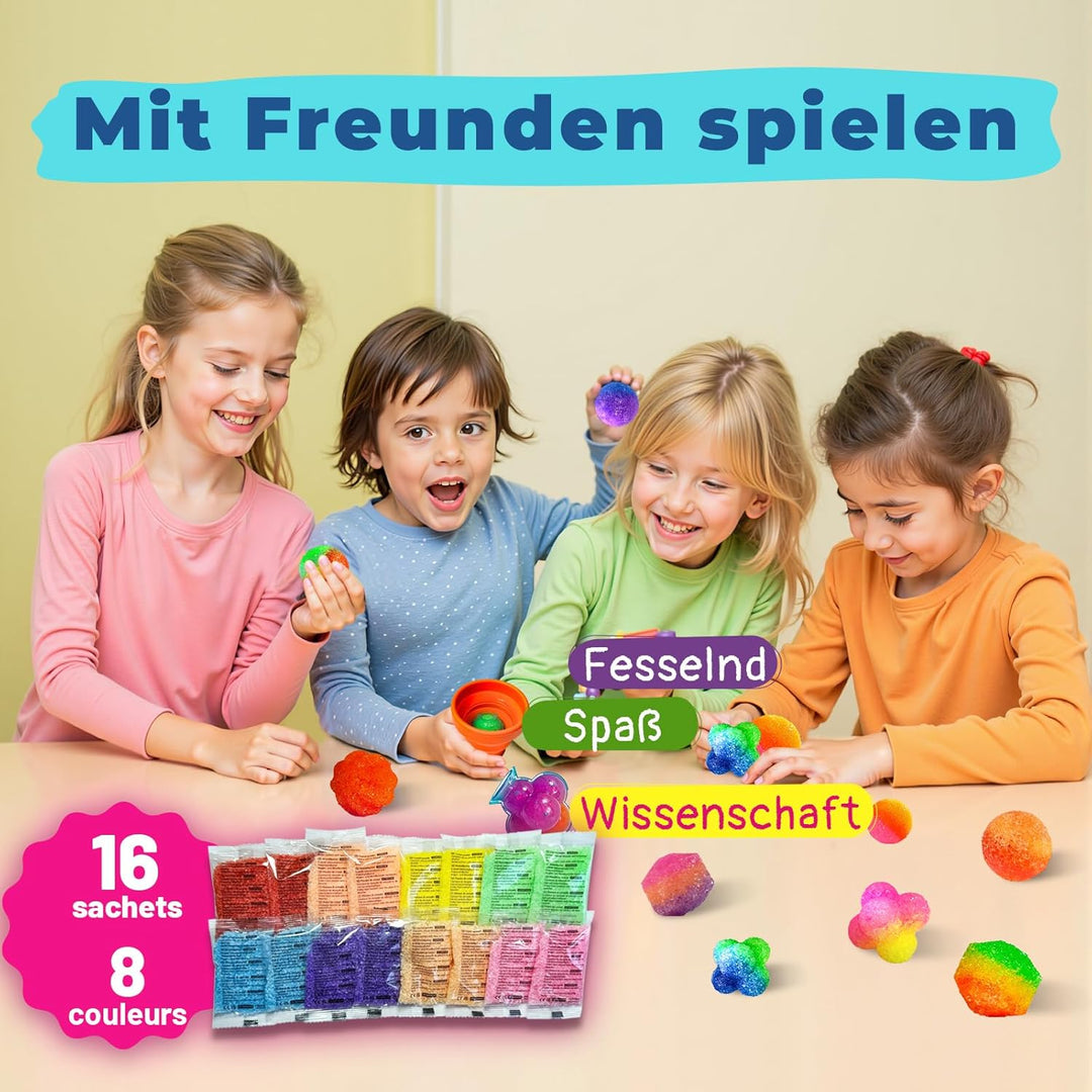 Flummi Selber Machen Set für Kinder ab 8 Jahren – Bunte Flummi Power-Bälle selber Machen – Wissensch
