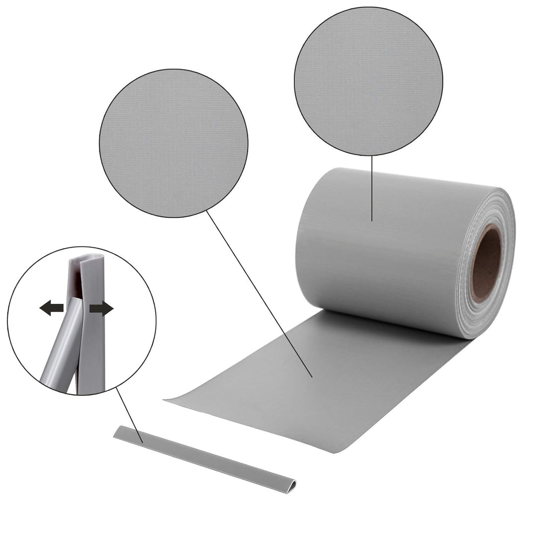 SONGMICS PVC Sichtschutzstreifen, Zaunfolie 40 m x 19 cm, extra dick und Blickdicht, mit 25 x Befest