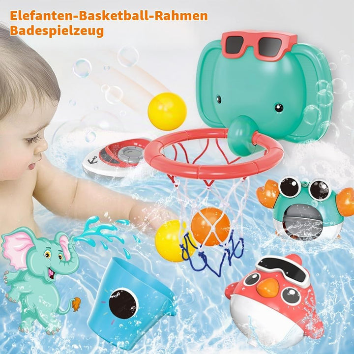 VATOS Baby Badespielzeug, Badezimmer Babyspielzeug für Babys Jungen Mädchen 1 Jahr alt, Baby Badewan
