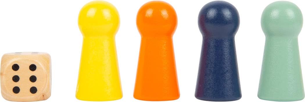 small foot Ludo XL aus Holz für Vier Spieler, Gesellschaftsspiel für die ganze Familie im Grossforma