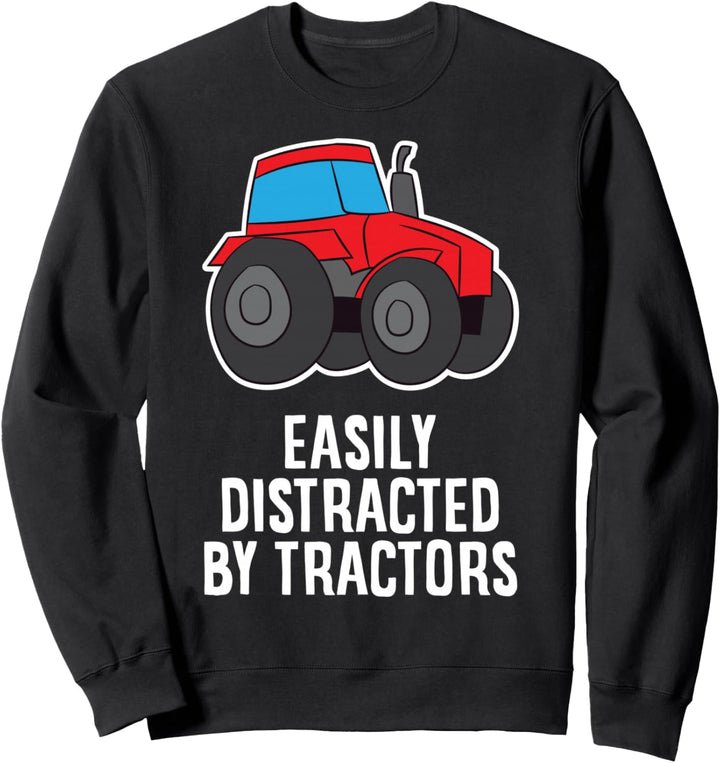 Traktor Sohn Bauernhof Traktor Abgelenkt Durch Traktoren Sweatshirt