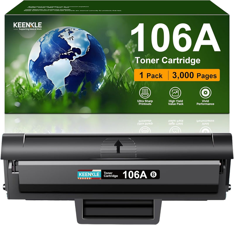 KEENKLE 106A (W1106A) Toner Kompatibel für HP Toner 106A W1106A für HP Laser MFP 135wg Toner für HP