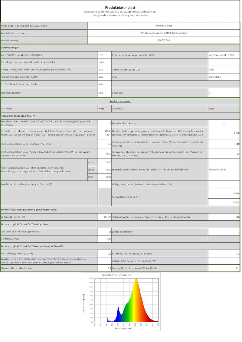 linovum WEEVO 6 Stück dimmbare Bad LED Einbauleuchten IP44-6,5W warmweiss - runde Deckenspots 230V m