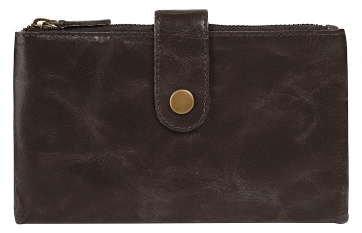 bruno banani grosse Geldbörse im Querformat Echt Leder Damen | | 021754 Braun, Braun