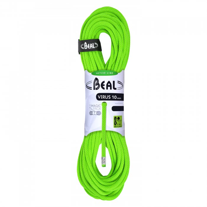 Beal Virus 10MMx200M SOLID Green Kletterseil, Uni, Einheitsgrösse