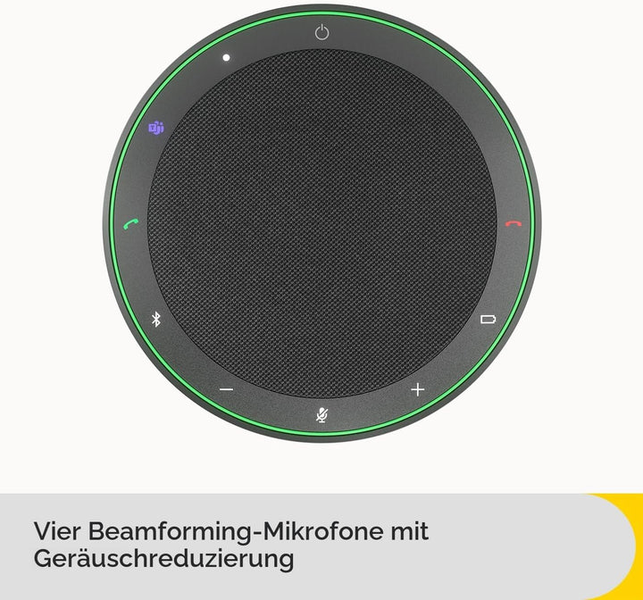 Jabra Speak2 75 schnurlose Freisprechlösung mit USB-C Bluetooth-Adapter, 4 Mikrofone mit Geräuschunt