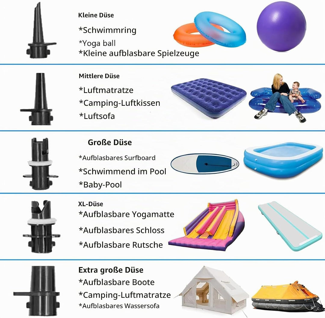 Elektrische Luftpumpe,Luftpumpe Luftmatratze Tragbare,Elektrische pumpe,600W Luftpumpe Elektrisch,fü