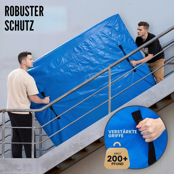 TAILI Matratzentaschen für Umzug und Aufbewahrung (KÖNIG), strapazierfähiger Matratzenbezug für Umzu
