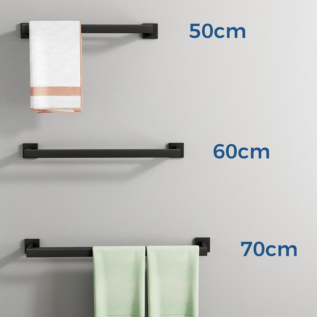 SAYAYO Handtuchhalter Schwarz 50cm Gästehandtuchhalter Handtuchhalter Bad Handtuchstange Wandmontage