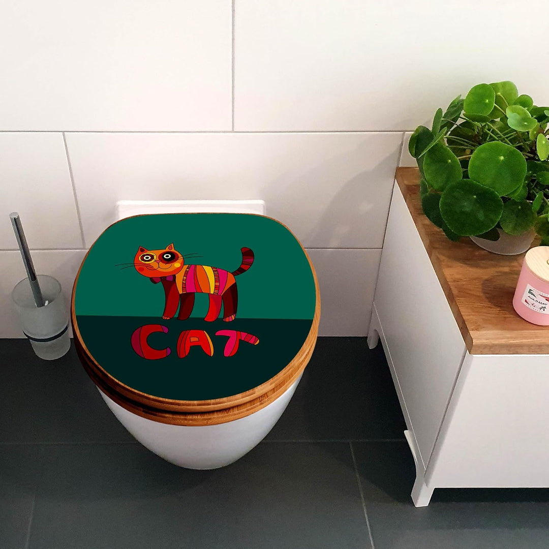 banjado Design WC Sitz Bambus Absenkautomatik 45,8x37,5cm - Toilettendeckel mit Absenkautomatik Holz