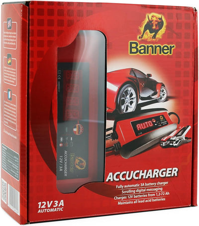 Banner KFZ Auto Automatik Batterieladegerät ACCUCHARGER 12V 3A