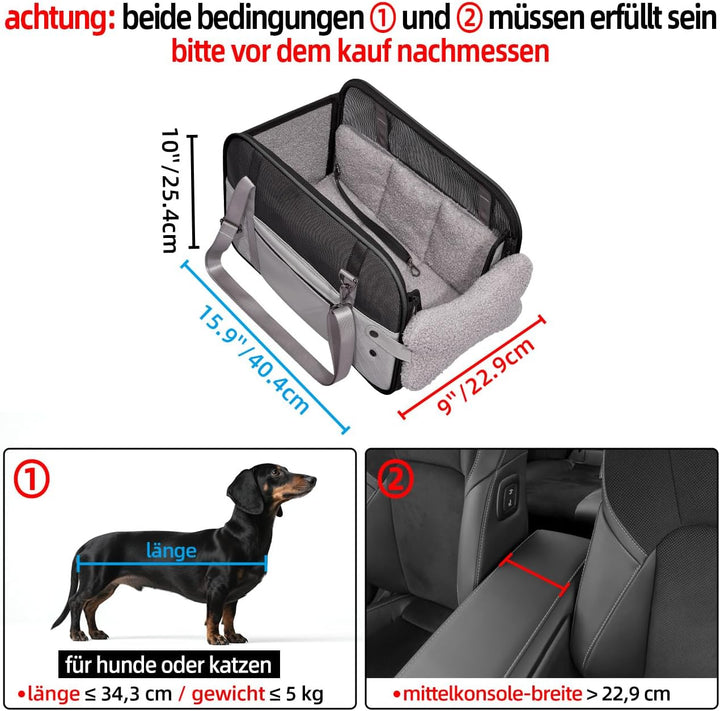 hundesitz Auto kleine Hunde Katzen Transporttasche für Der Gang zum Tierarzt Auto Fugzeuge, Tragetas