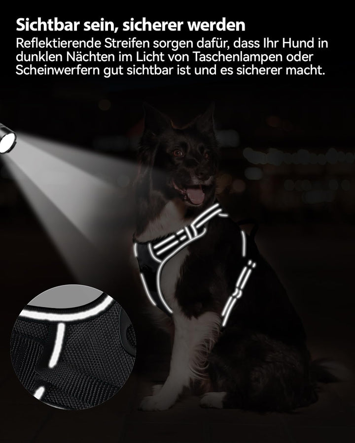 Joytale Hundegeschirr Grosse Hunde, reflektierendes Geschirr Hund, luftdurchlässige Anti Zug Hundege