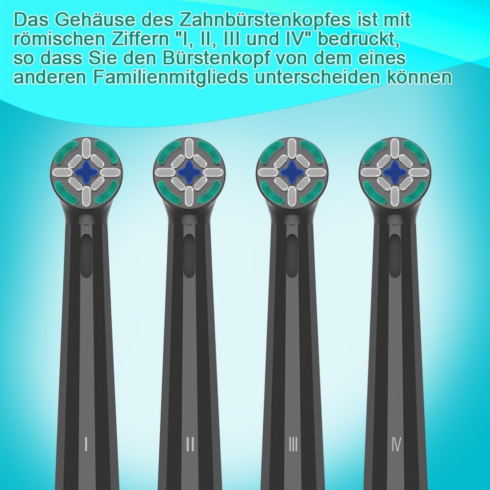 8er IO Sanfte Reinigung Aufsteckbürsten Kompatibel mit Oral B iO Elektrischen Zahnbürstea, Sensitiv