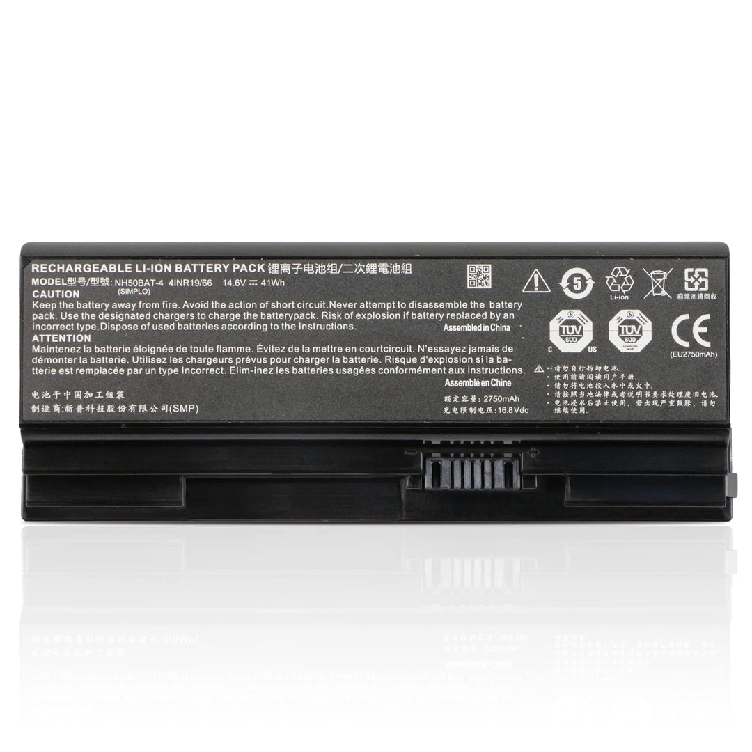 K KYUER 41Wh NH50BAT-4 6-87-NH50S-41C00 Laptop Akku für Clevo NH50RA NH55EDQ NH55RAQ NH70RAQ NH70RDQ