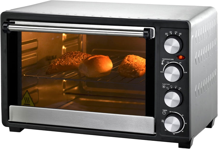 Syntrox Germany 30 Liter Mini Stand Backofen mit Umluft und Drehspiess Miniofen Minibackofen Pizzaof
