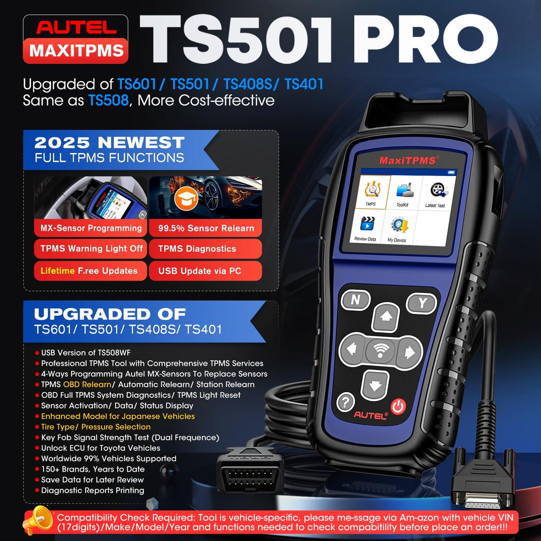 Autel MaxiTPMS TS501 TPMS Tool OBD2 Reifen Druck Monitor System Diagnosegerät für TPMS Sensoren Akti