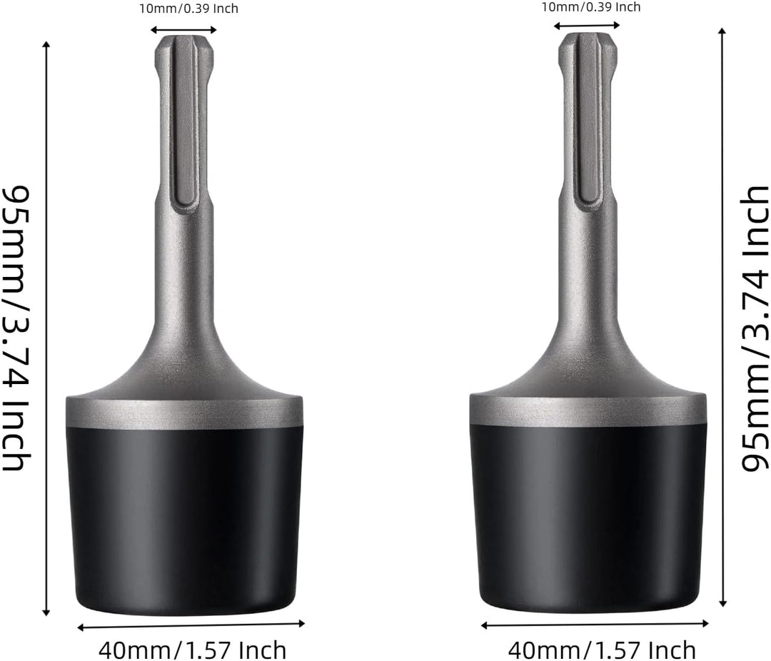 2Pcs Angetriebener Gummihammer mit SDS PLUS-Griff Gummi-Werkzeug Hammer für präzise Heizkörperrepara