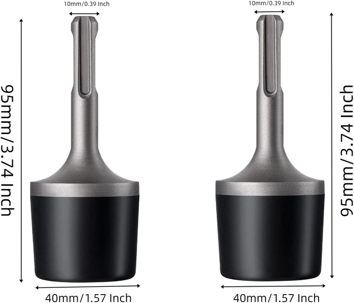 2Pcs Angetriebener Gummihammer mit SDS PLUS-Griff Gummi-Werkzeug Hammer für präzise Heizkörperrepara