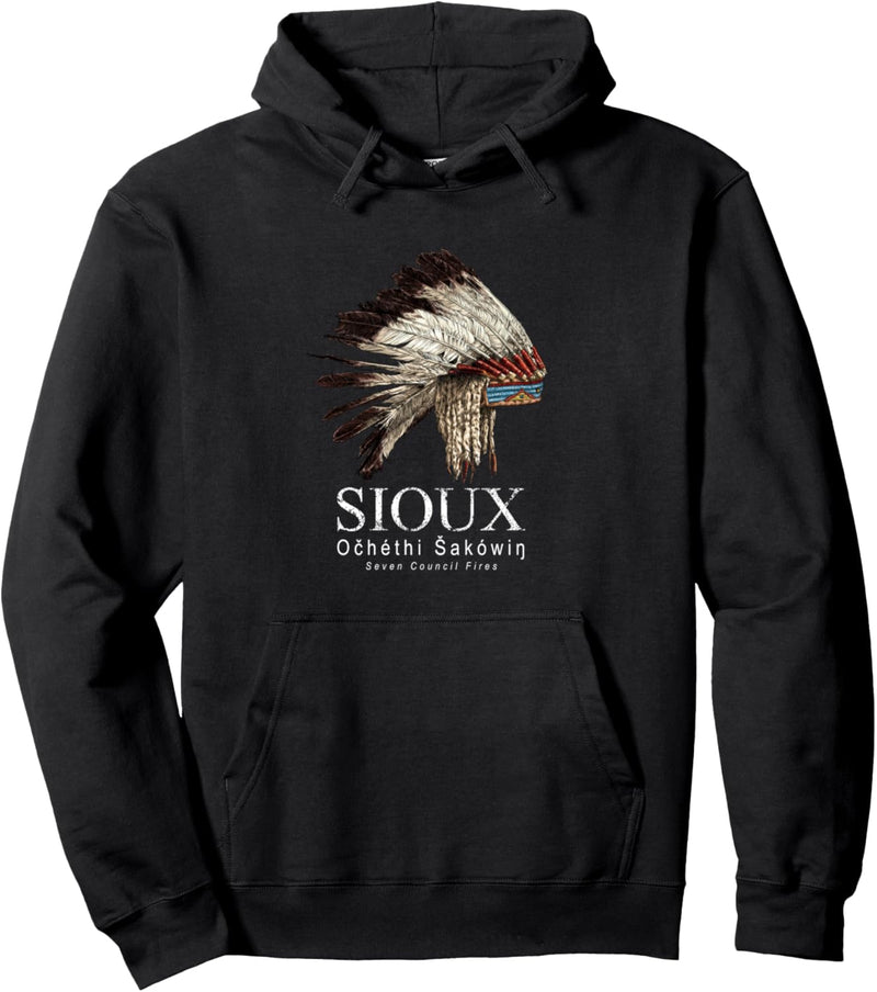 Sioux-Lakota, Dakota-Kriegshaube-Indianer-Indianer Pullover Hoodie