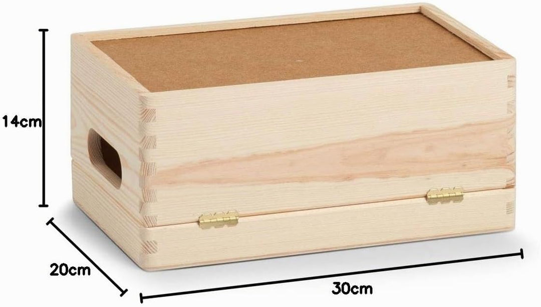 Zeller 13150 Allzweckkiste mit Deckel, Nadelholz 30 x 20 x 15 cm Sonstige ca. 30 x 20 x 14 cm, Sonst