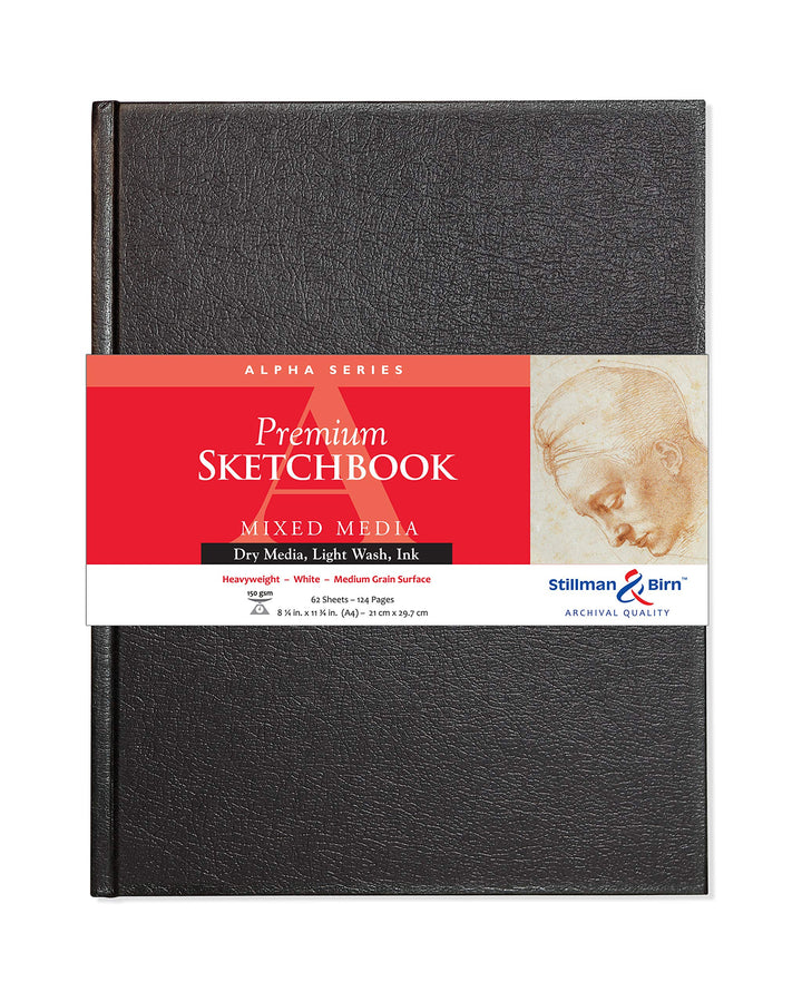 Stillman & Birn Skizzenbuch ALPHA, 62 Blatt, 150 g, 21, 0 x 29, 7 cm A4 (8.25" x 11.75") 150 gsm (He