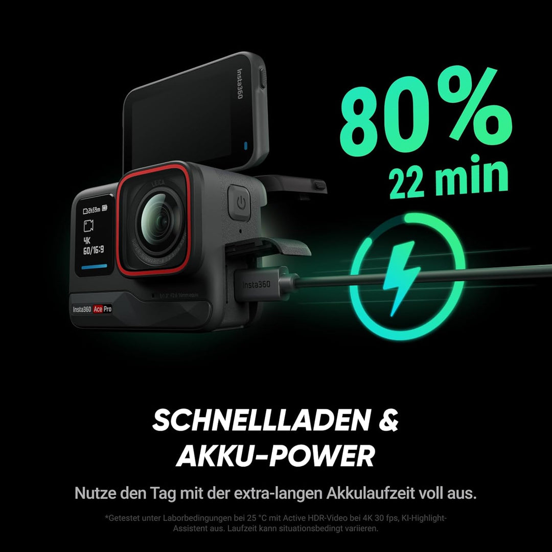 Insta360 Ace Pro - wasserdichte Action-Kamera, zusammen mit Leica entwickelt, 1/1,3"-Sensor und KI-R