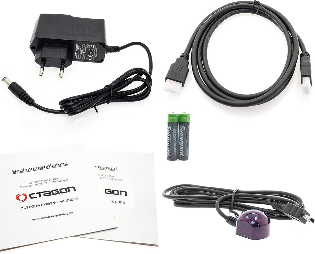 OCTAGON SX888 WL V2 (Version 2) 4K UHD E2 Linux Smart TV Receiver, Multiboot SW: Define OS + E2 Linu