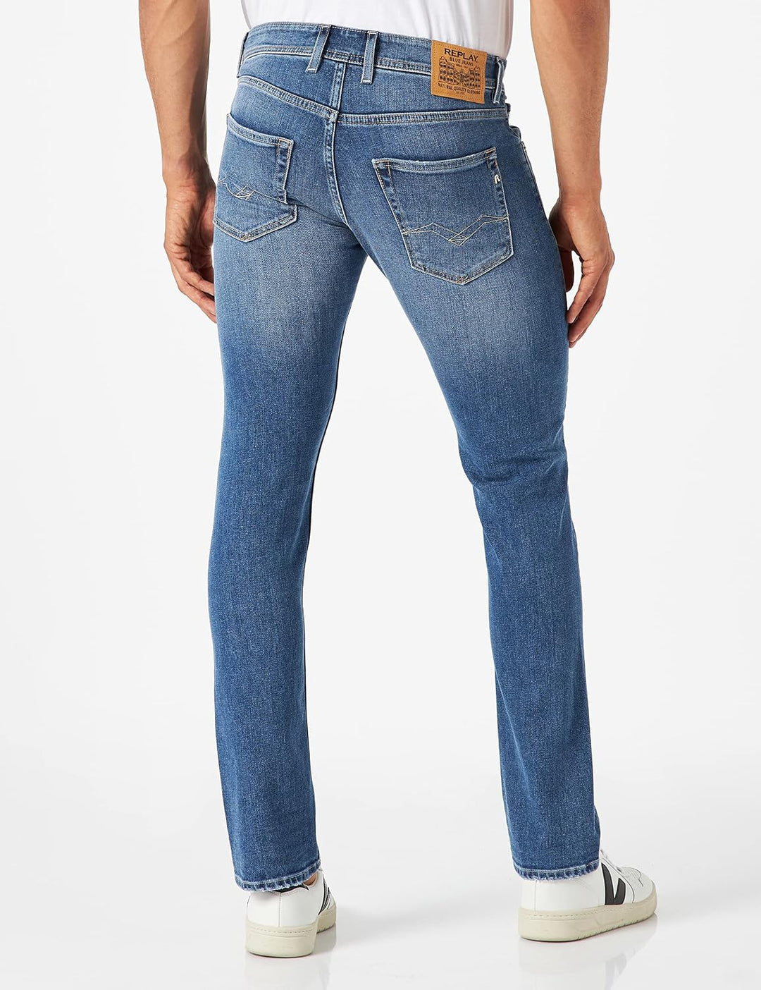Replay Herren Jeans Grover 38W / 34L 9 Medium Blue, 38W / 34L 9 Medium Blue