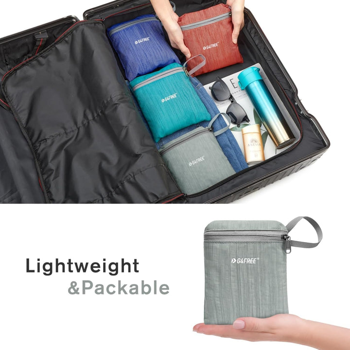 G4Free Wanderrucksack, 10 l, klein, für Reisen, Wandern, Tagesrucksack, leicht, verstaubar Grau 10L,
