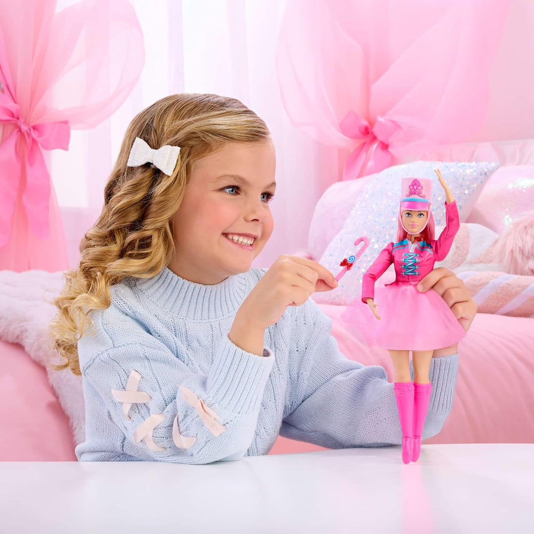 Barbie im Nussknacker Daisy Ballerina-Puppe im rosa Kleid und Hut mit beweglichen Knöcheln und Zucke