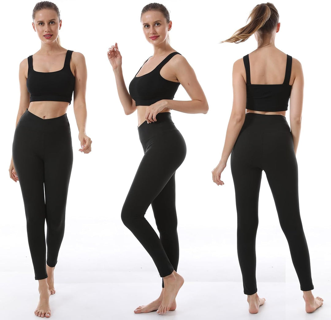 ACTINPUT Leggings Damen High Waist Leggins Blickdicht Schwarze Sportleggings Lang Elastische Yogahos