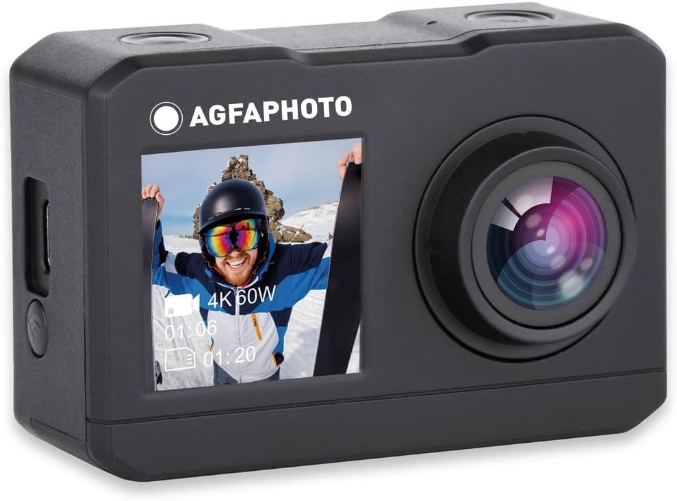 AgfaPhoto Photo Realimove AC7000 – Digital-Action-Kamera, wasserdicht 30 m (True 2,7 K, 16 MP, Dual-