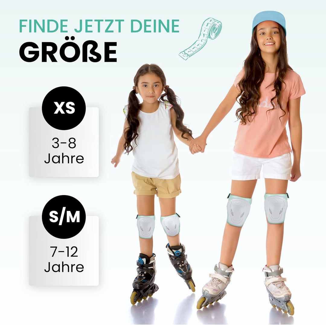 99FLIPS Knieschoner Kinder Set [6er] GS-zertifiziert vom TÜV Rheinland - Ellenbogen und Handschoner