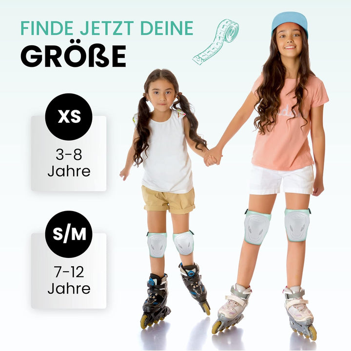 99FLIPS Knieschoner Kinder Set [6er] GS-zertifiziert vom TÜV Rheinland - Ellenbogen und Handschoner
