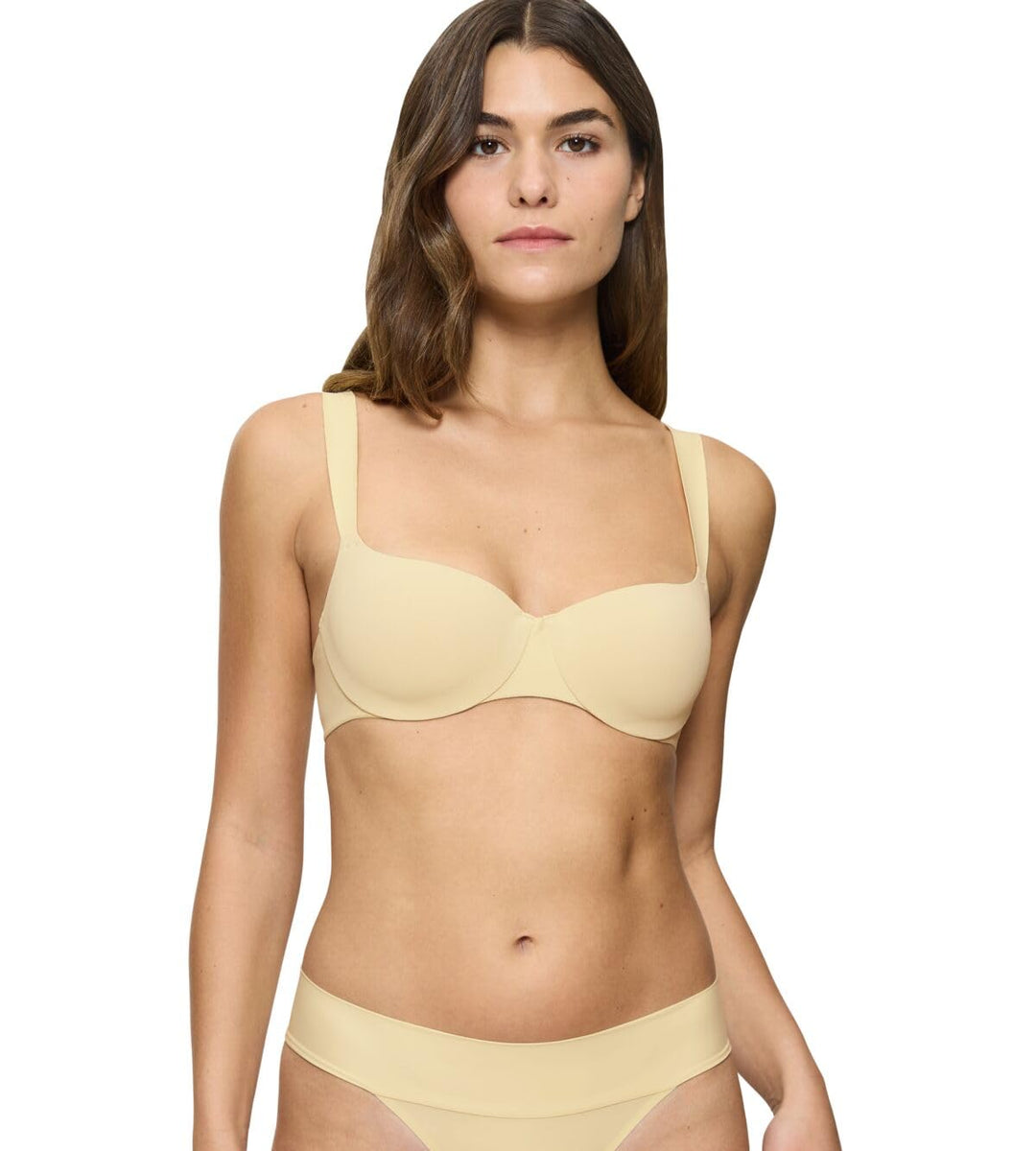 Triumph Damen Body Make-up Illusion Balconette Ex Bra 75E Honey Yellow, 75E Honey Yellow