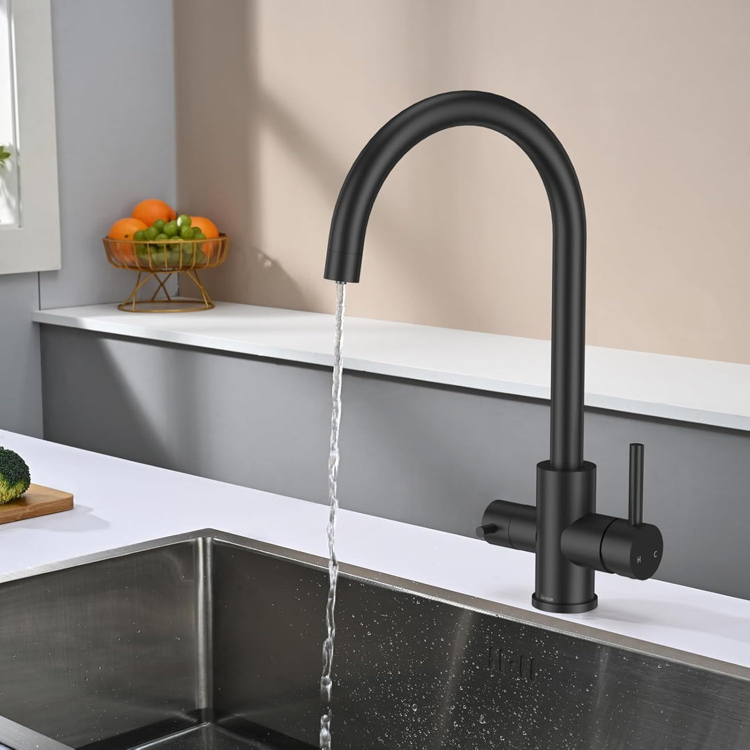 3 Wege Küchenarmatur Küche, Wasserfilter Wasserhahn für Trinkwasser Küchenspüle, Trinkwasserhahn mit