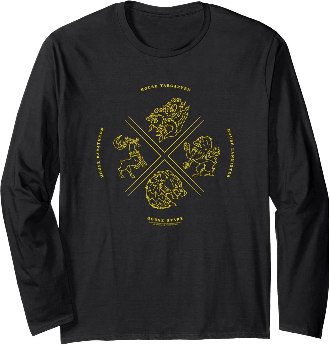 Game of Thrones Stylish House Icons Langarmshirt