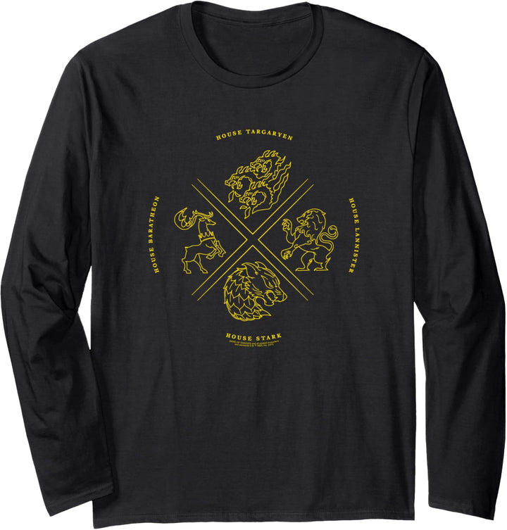 Game of Thrones Stylish House Icons Langarmshirt